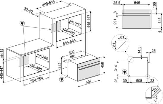 Smeg Oven SO4102S3B3 – Zwart – 59,7 cm
