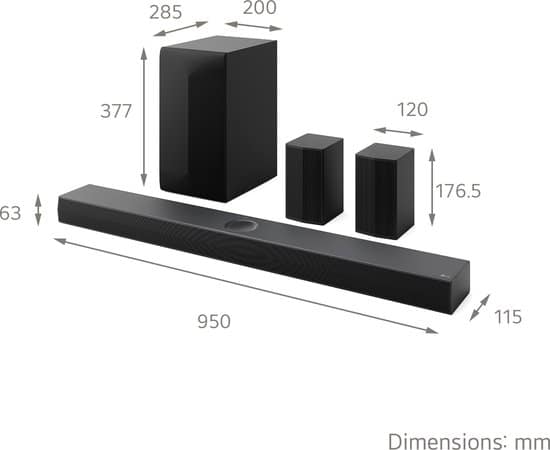 LG US70TR.AGBRLLK soundbar luidspreker Zwart 5.1.1 kanalen 500 W