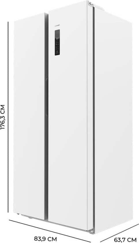 Cecotec 02437, Vrijstaand, Amerikaanse deur, Wit, 2 deur(en), R600a, 72 g