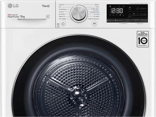 LG Warmtepompdroger RH9V50WH – 9 kg – Energielabel D