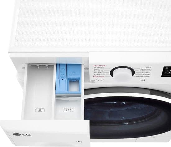 LG F14R50WHS wasmachine Voorlader 11 kg 1350 RPM Wit Frans Display