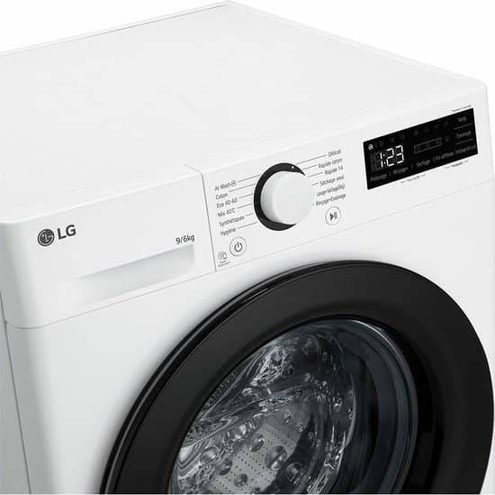 LG Was-droogcombinatie F964R35WR – 9 kg – Energielabel D