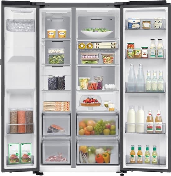 Samsung Amerikaanse koelkast RS90F64EDTEF – 621 liter – Energielabel D