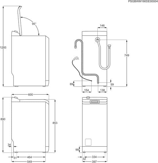 AEG Bovenlader wasmachine LTR6A61260 – 6 kg