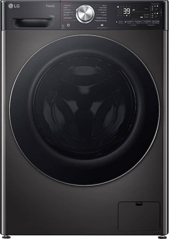 LG F34R92BSTA wasmachine Voorlader 13 kg 1360 RPM Zwart Frans Display