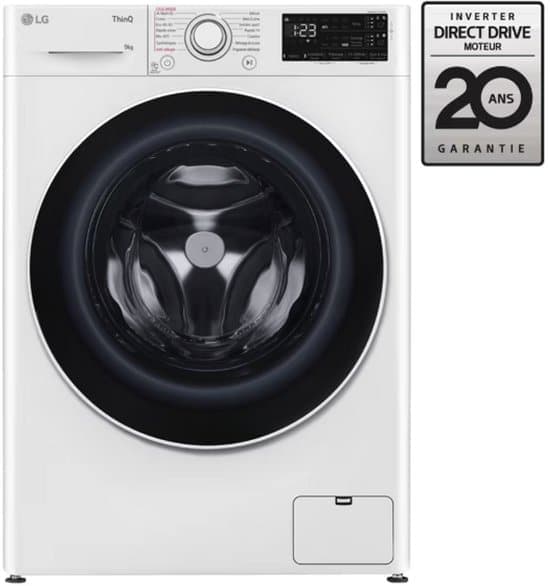 LG F94R30WHSA Wasmachine | 9 kg | 68 liter | Frans Display | AI DD™ | ezDispense™ | Steam™