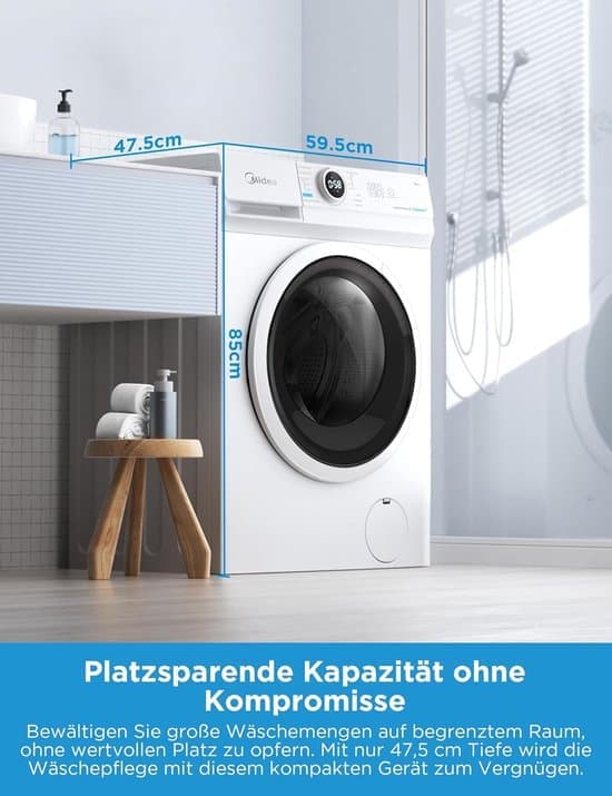 Midea MF10EW70BA10 Wasmachine – 7 kg – 1400 rpm – Duits Display