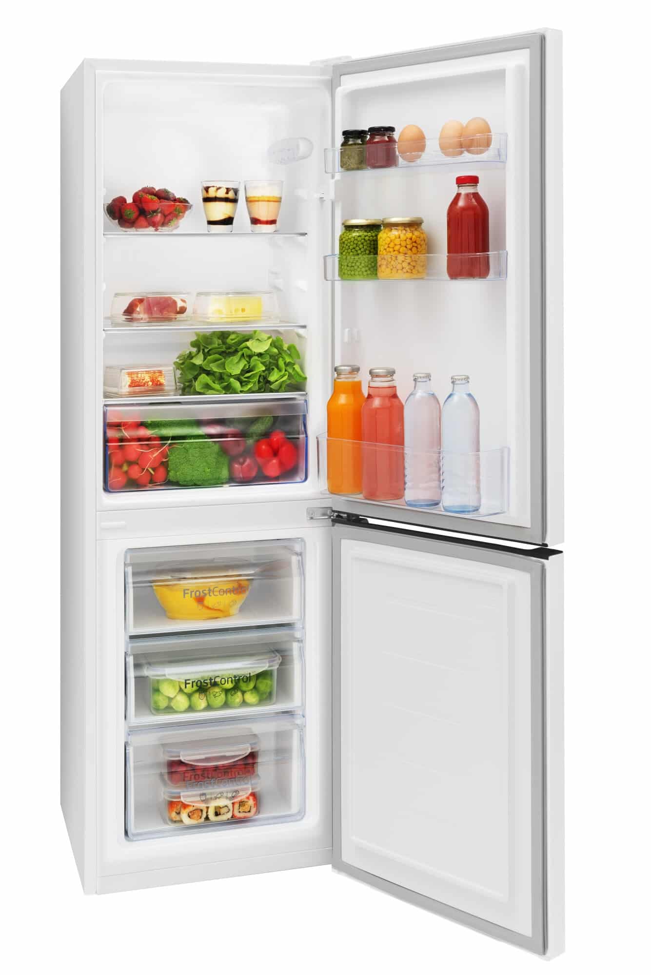 Amica AKG 3840 W Koel-vriescombinatie Vrijstaand 144 cm Wit – 157 l, FrostControl