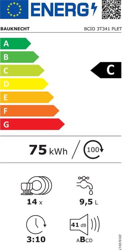 Bauknecht | BCIO 3T341 PLET | inbouw vaatwasser | Besteklade | PowerDry