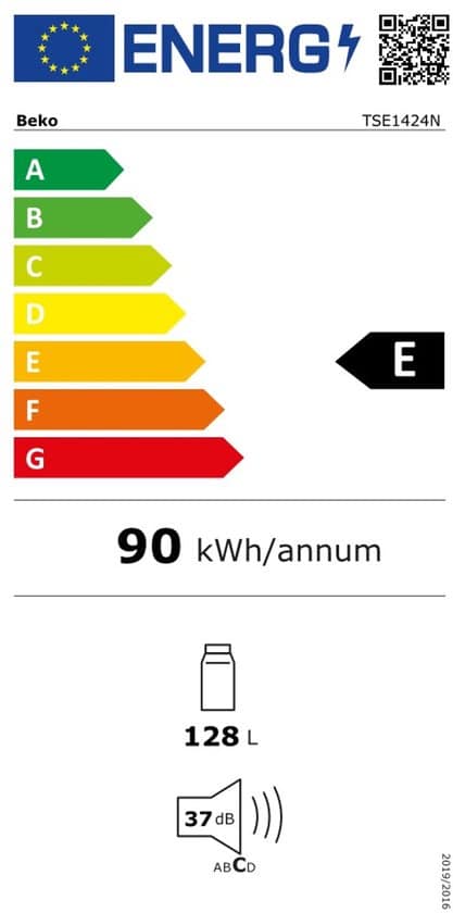 Beko Tafelmodel koelkast TSE1424N – 130 liter – Energielabel E