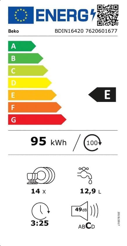 Beko – BDIN16420 – Inbouw vaatwasser – 14 couverts
