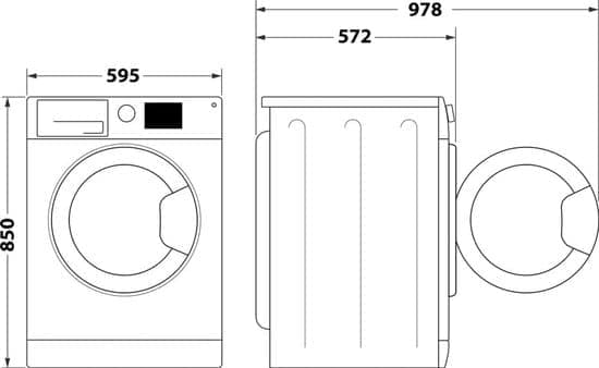 Bauknecht BW 719 A wasmachine Voorbelading 7 kg 1351 RPM Wit – Duits Display