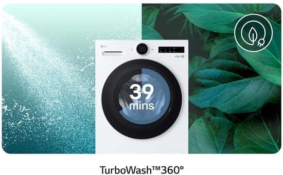 LG F4WX9092 wasmachine Voorlader 9 kg 1400 RPM Wit Duits Display