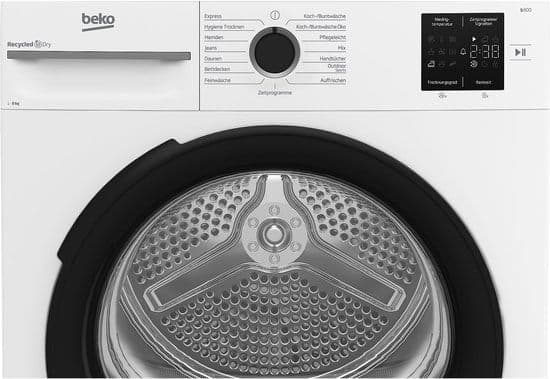Beko BMS3T382CW | Warmtepompdroger | 8 kg | C | Taaldisplay Duits