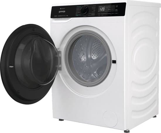 Gorenje G600 WD2PA964ADW/DE, Voorlader, Vrijstaand, Wit, Links, Zwart, Zwart