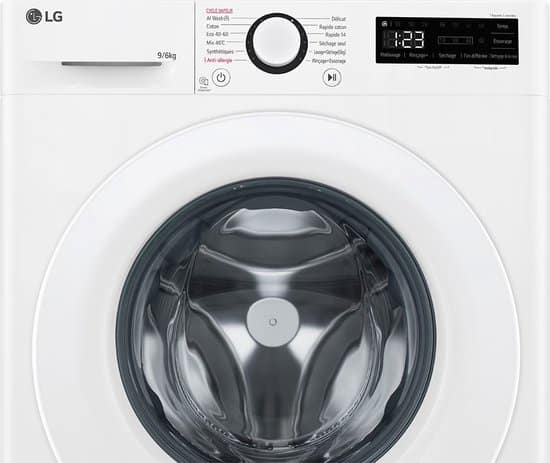 LG Was-droogcombinatie F964R33WRS – 9 kg – Energielabel D