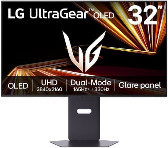 LG UltraGear 32GX850A-B – 4K OLED Gaming Monitor – Dual-Mode – 165hz-330hz – 32 inch