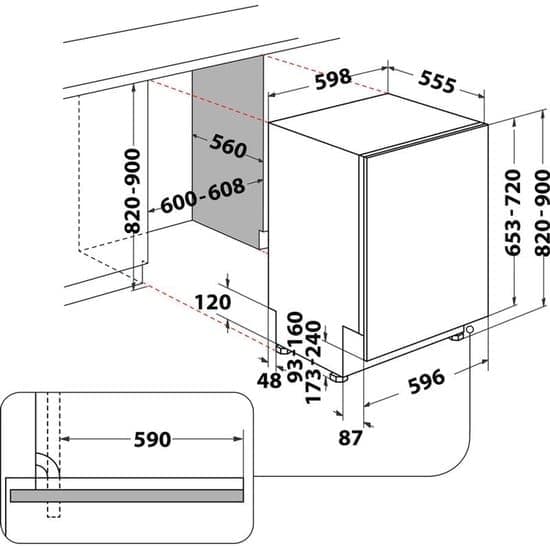 Bauknecht B2I HKD526 A volledig geïntegreerde vaatwasser 60 cm