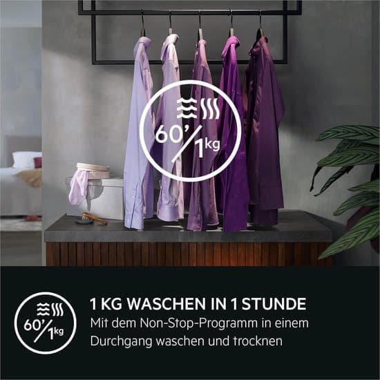AEG Was-droogcombinatie LWR7AMZ48WD – 8 kg – Energielabel D