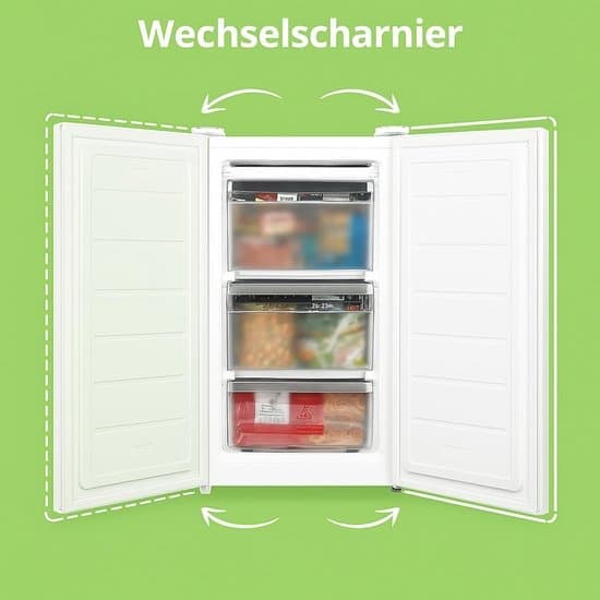 COMFEE RCU60WH2(E) 60 liter staande vriezer, 3 vakken