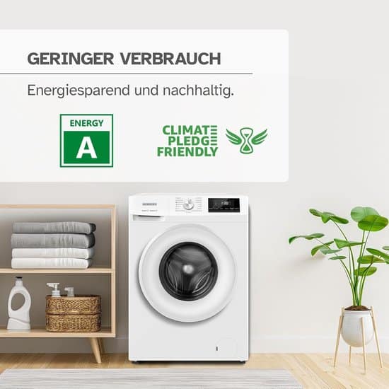 HEINRICH’S Wasmachine HWM 6107W 7 kg, 1400 tpm, 15 programma’s, energieklasse A, LED & Aqua-Stop Duits Display