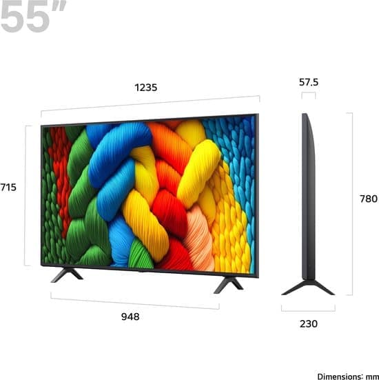 LG 55NANO80A6B.AEK tv 139,7 cm (55″) 4K Ultra HD Smart TV Wifi Blauw