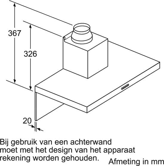 Bosch DWB96BC60 – Serie 2 – Afzuigkap – Wandschouwkap