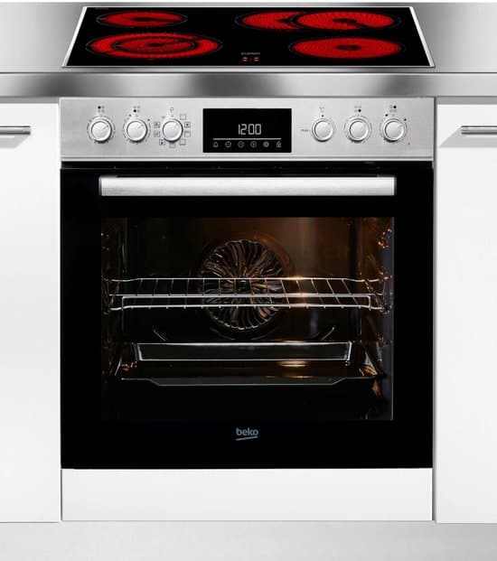 Beko elektrische oven en kookplaat set BBUE1132T0XMP, pyrolytische zelfreiniging, 4-zone glaskeramische kookplaat