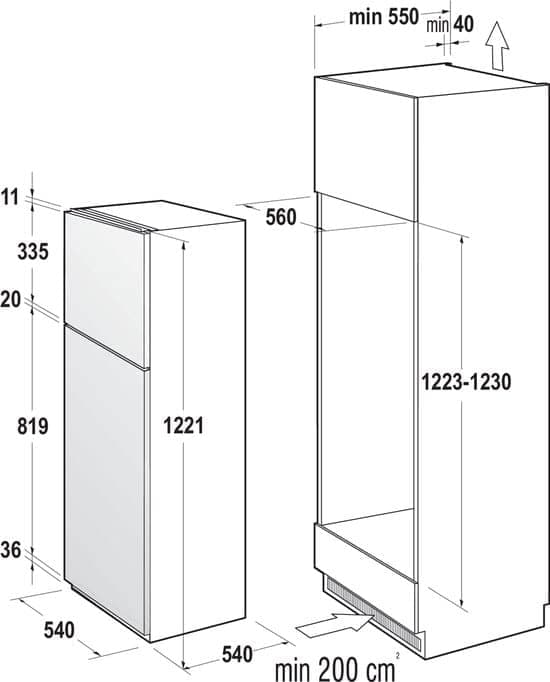 Gorenje RFI412EP1 Ingebouwd 170 l Wit