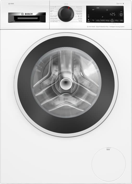 Bosch WGG244FCFG – Serie 6 – Wasmachine met stoom – 1400 rpm – Energielabel A – Iron Assist: vermindert kreukels tot 50% – Automatisch doseren – NL/FR Display