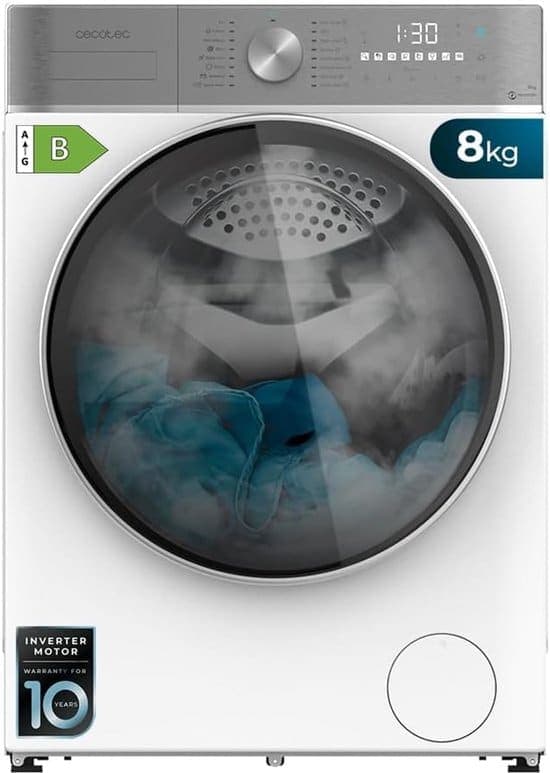 Cecotec Was-droogcombinatie voorlader 8-5 kg Bolero 8580 Inverter B. 1400 rpm, 16 programma’s Duits Display