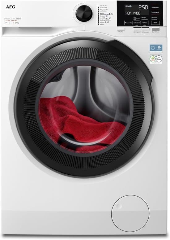 AEG LWR7AMZ48WD – Was-droogcombinatie – 8 kg wassen – 5 kg drogen – 1400 tpm – ProSteam & ProSense – Energieklasse A/D