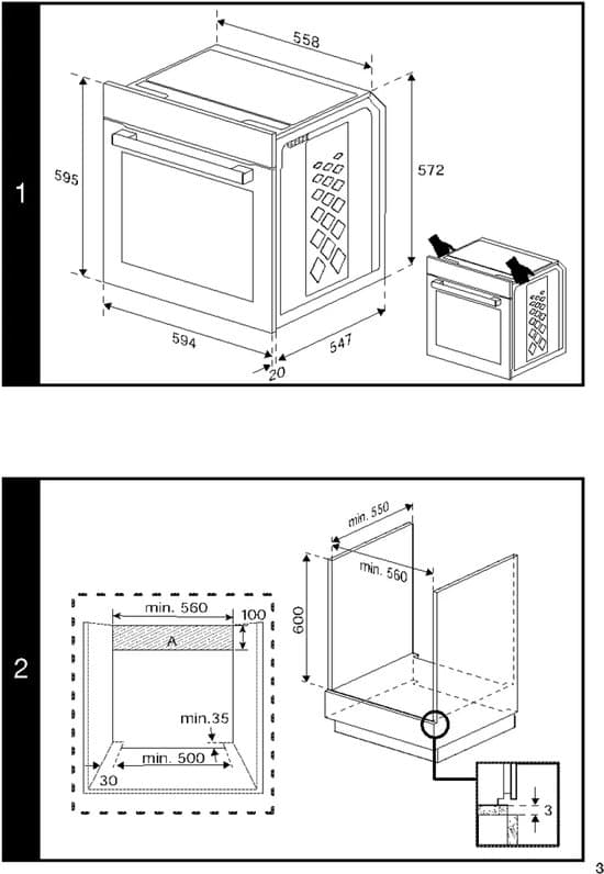 Beko elektrische oven en kookplaat set BBUE1132T0XMP, pyrolytische zelfreiniging, 4-zone glaskeramische kookplaat