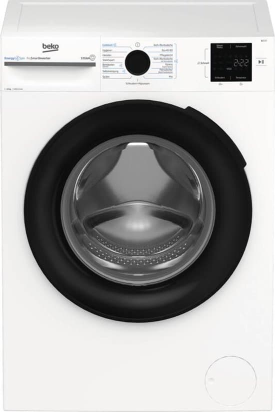 Beko b300 BM3WFU31041X wasmachine Voorlader 10 kg 1351 RPM Zwart, Wit – Duits Display