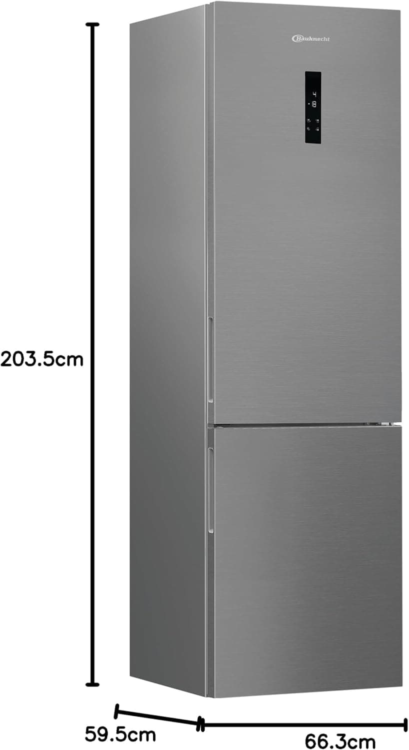 Bauknecht KGDNF 203 C koel-vriescombinatie Vrijstaand 355 l Roestvrijstaal