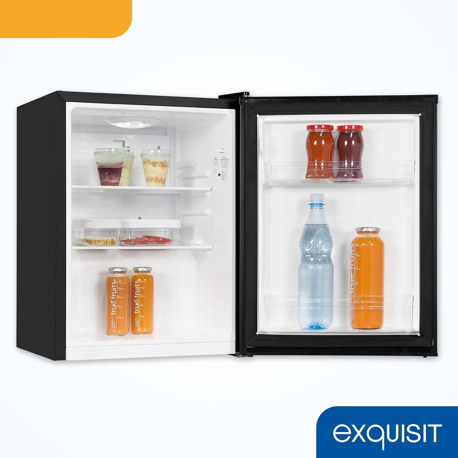 Exquisit Mini koelkast KB560-V-091E Zwart | Netto inhoud: 50 L