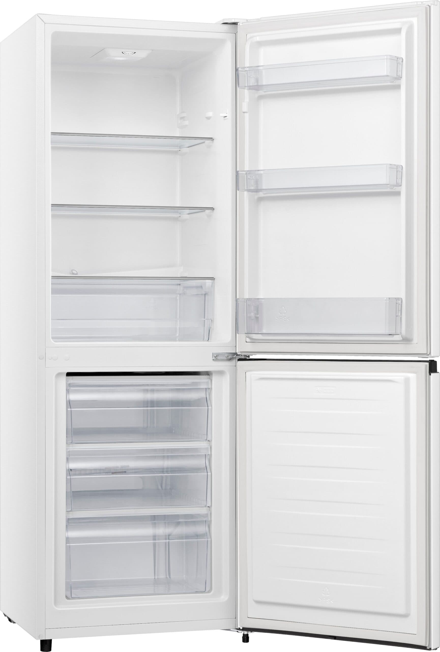 Hanseatic HKGK16155CBI Koel-vriescombinatie Vrijstaand 161 cm Zwart – 230 l