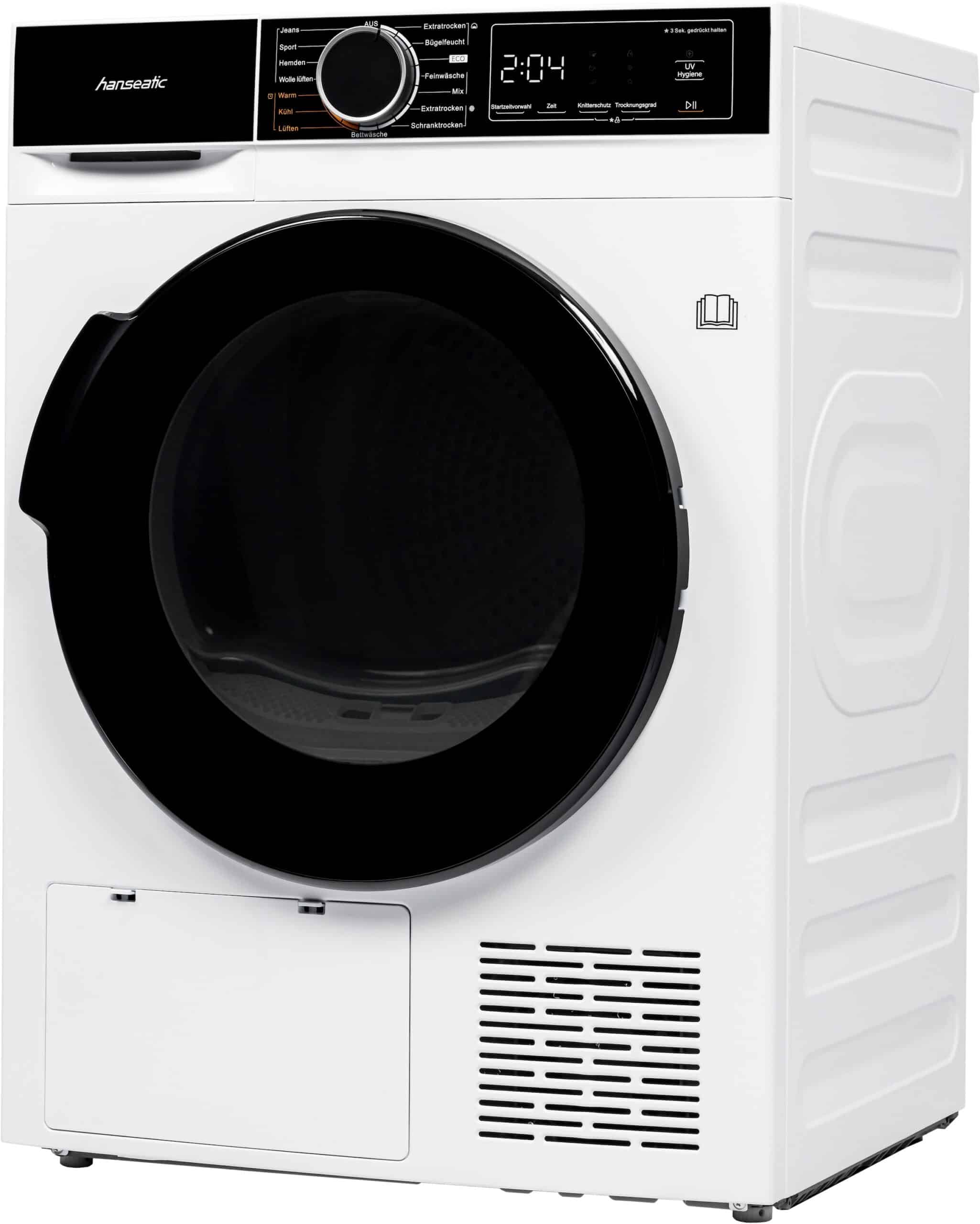 Hanseatic Warmtepompdroger HWT8DGT – 8 kg