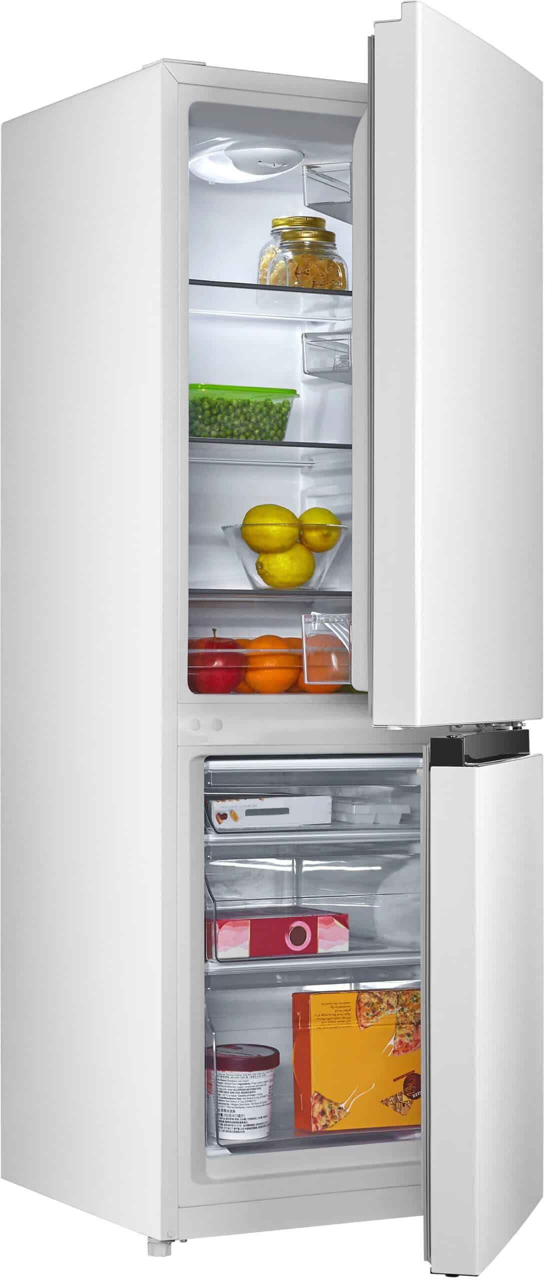 Hanseatic HKGK14349DBI Koel-vriescombinatie Vrijstaand 143 cm Zwart – 180 l, FreshZone