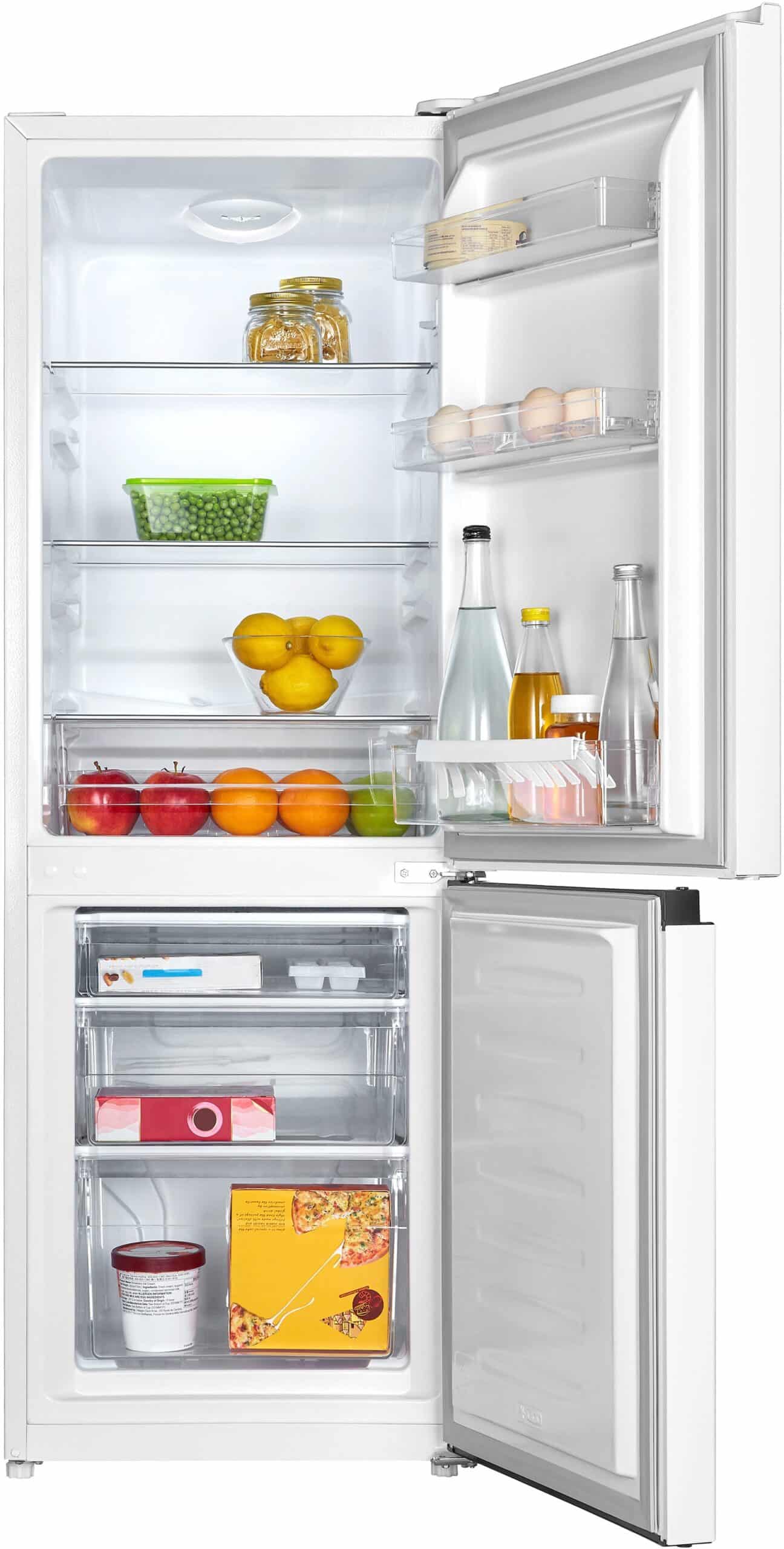 Hanseatic HKGK14349DBI Koel-vriescombinatie Vrijstaand 143 cm Zwart – 180 l, FreshZone