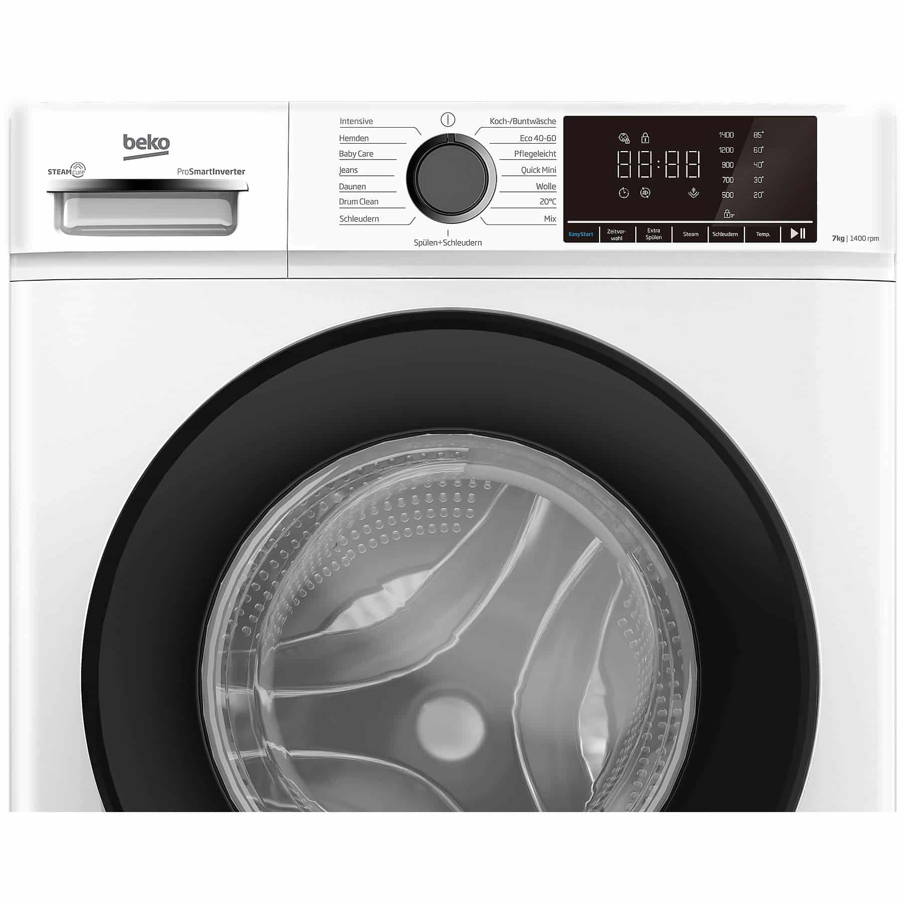 BEKO BMS3WFOE74 Wasmachine (7 kg, 1400 tpm, A) Duits Display