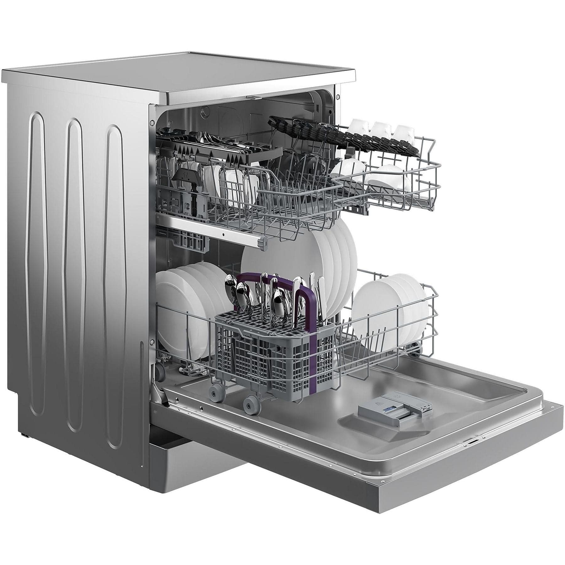 BEKO BDFN26430S b300 Vaatwasser (Vrijstaand met optie voor onderbouw (Bestekmand, 598 mm breed, 44 dB(A), D))