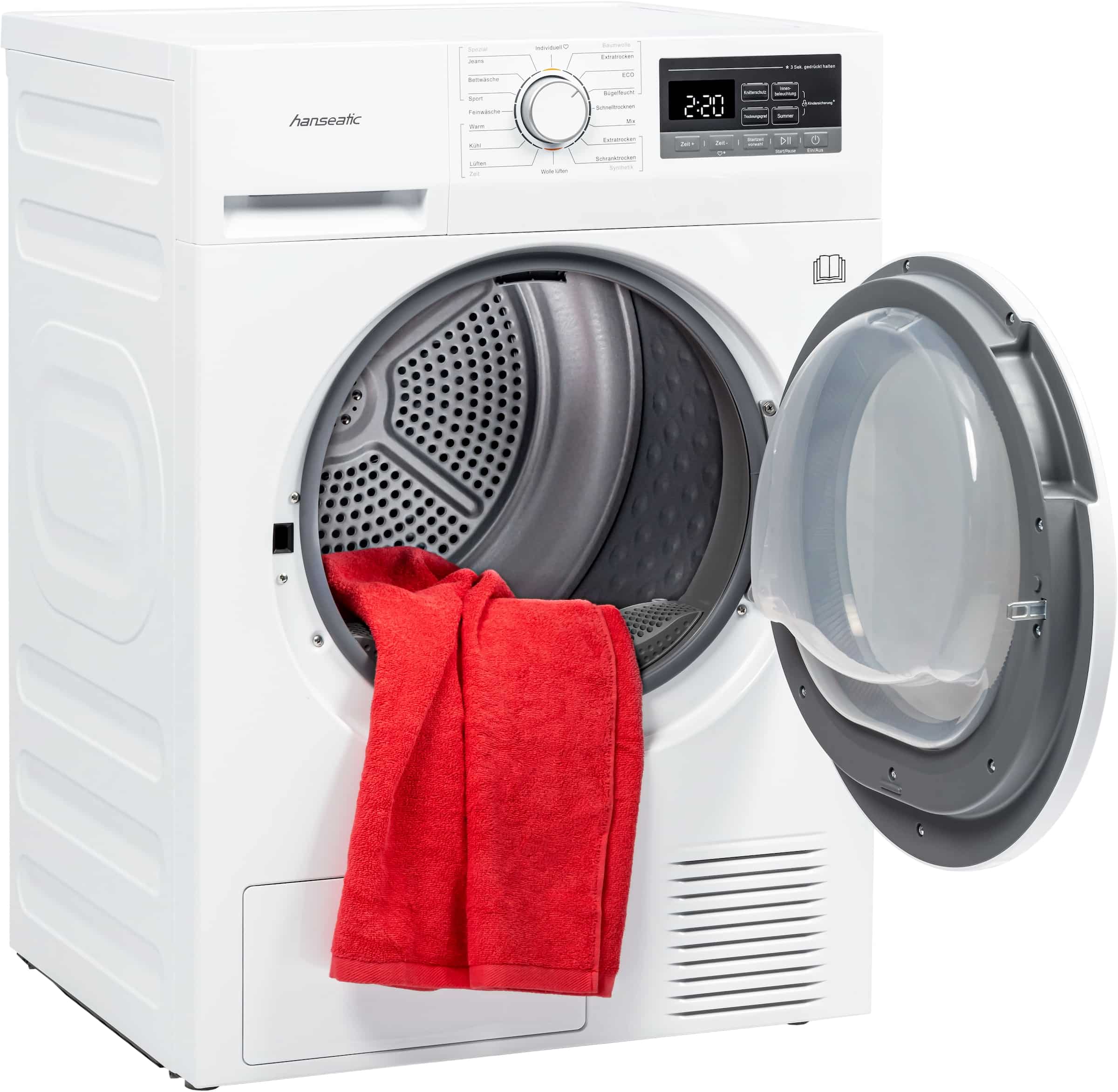 Hanseatic HWT8EGT Warmtepompdroger 8 kg – Eco, kreukbescherming