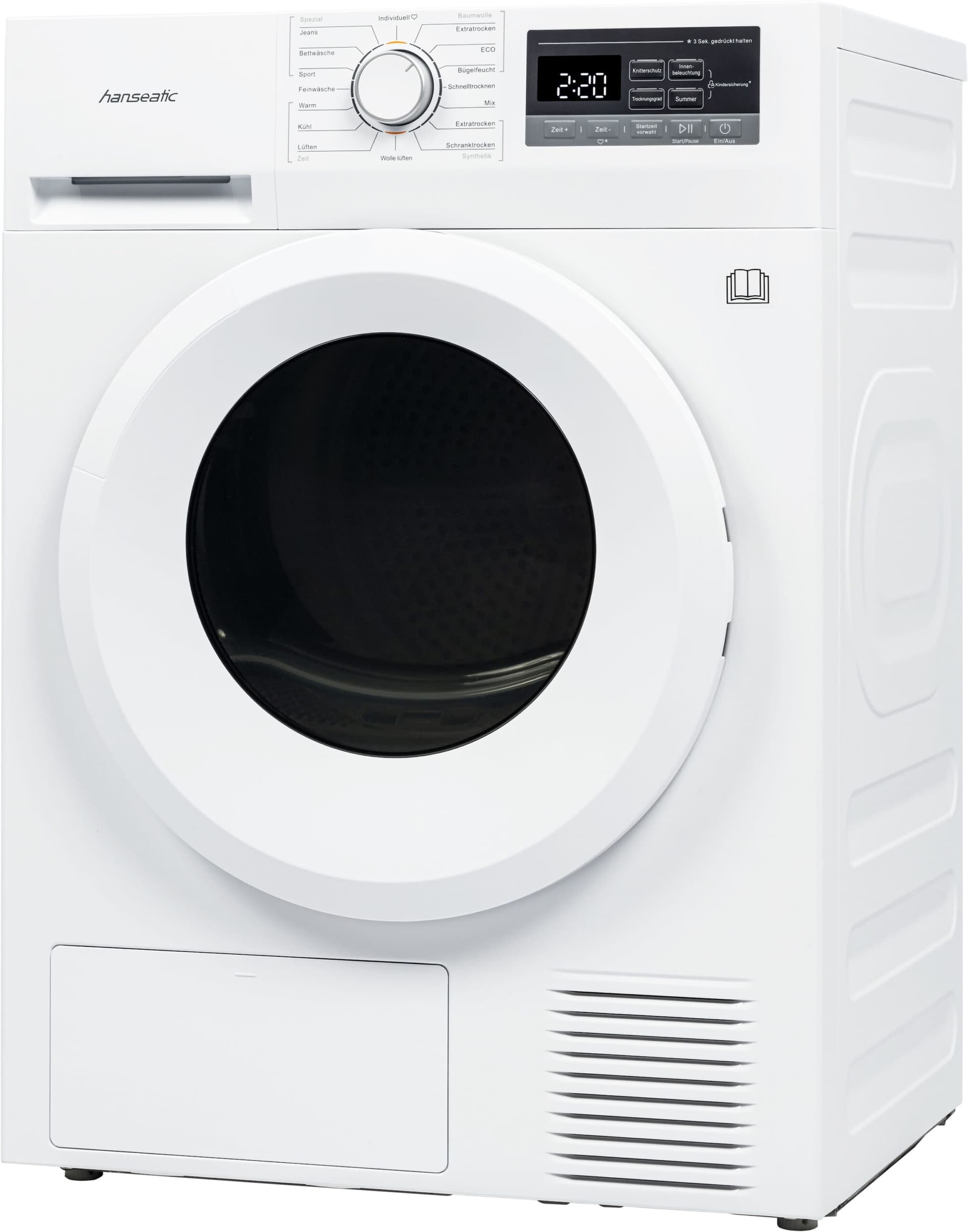 Hanseatic Warmtepompdroger HWT8EGT – 8 kg