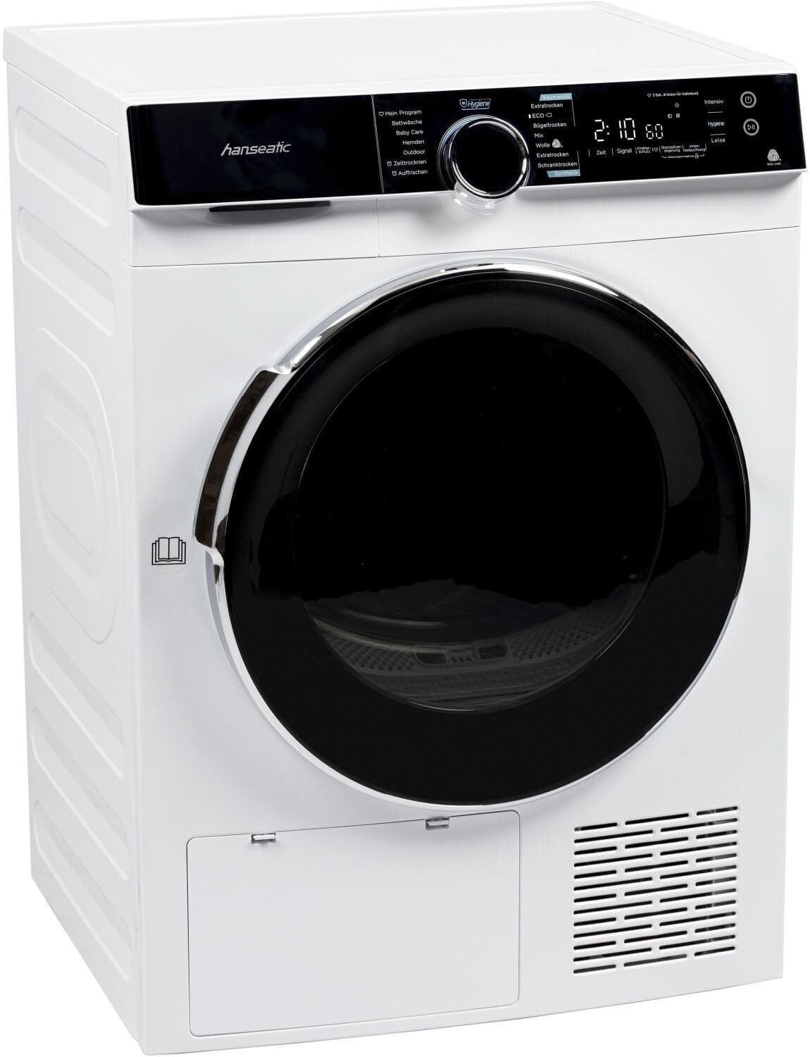 Hanseatic HWTK8A3GT Warmtepompdroger 8 kg – Energiezuinig Duits Display