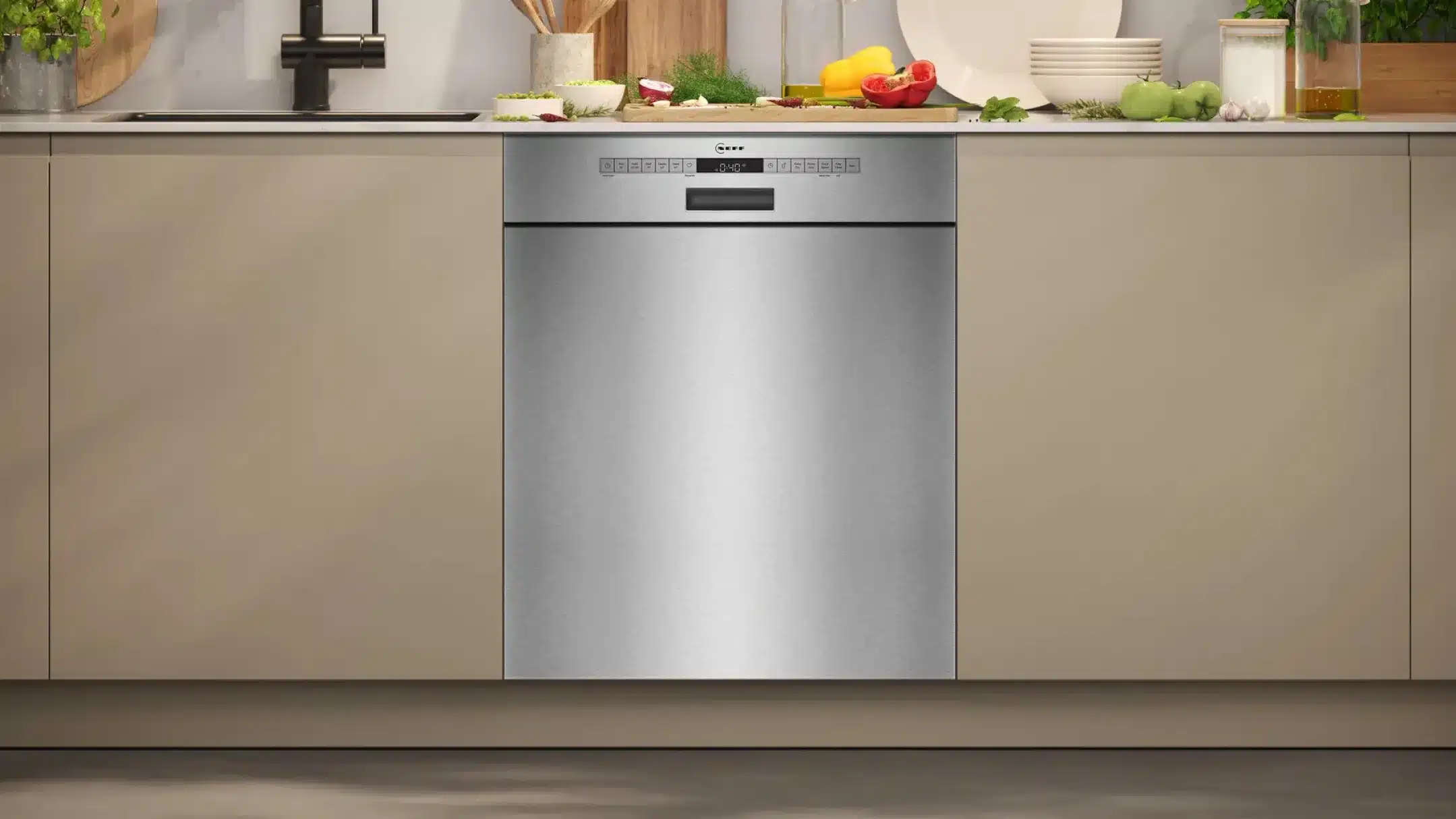 Neff S125EBS16E N50 Onderbouw Vaatwasser 60 cm – 13 couverts, 42 dB, Open Dry, Home Connect