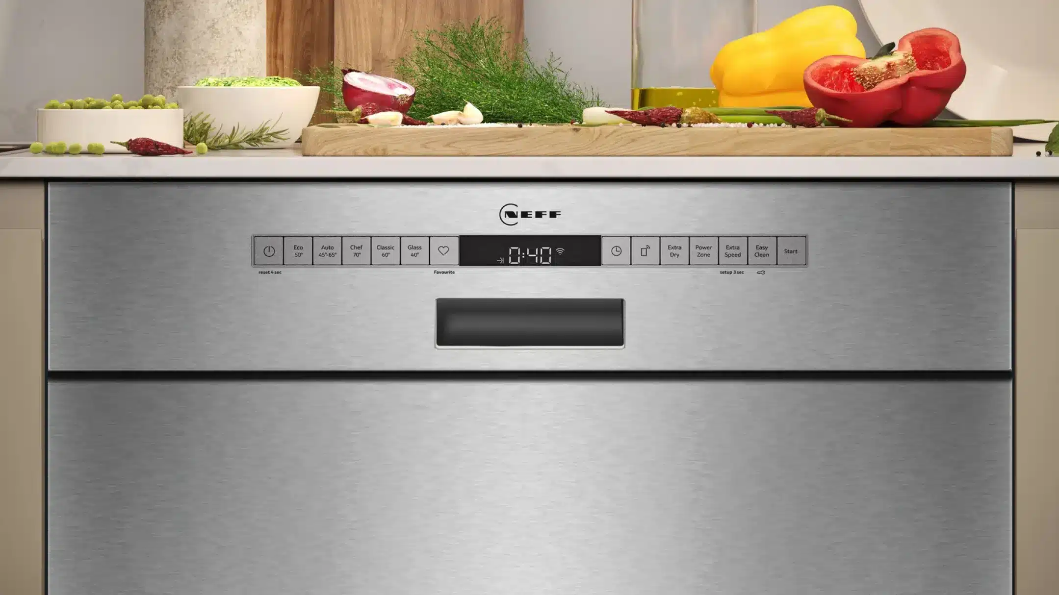 Neff S125EBS16E N50 Onderbouw Vaatwasser 60 cm – 13 couverts, 42 dB, Open Dry, Home Connect