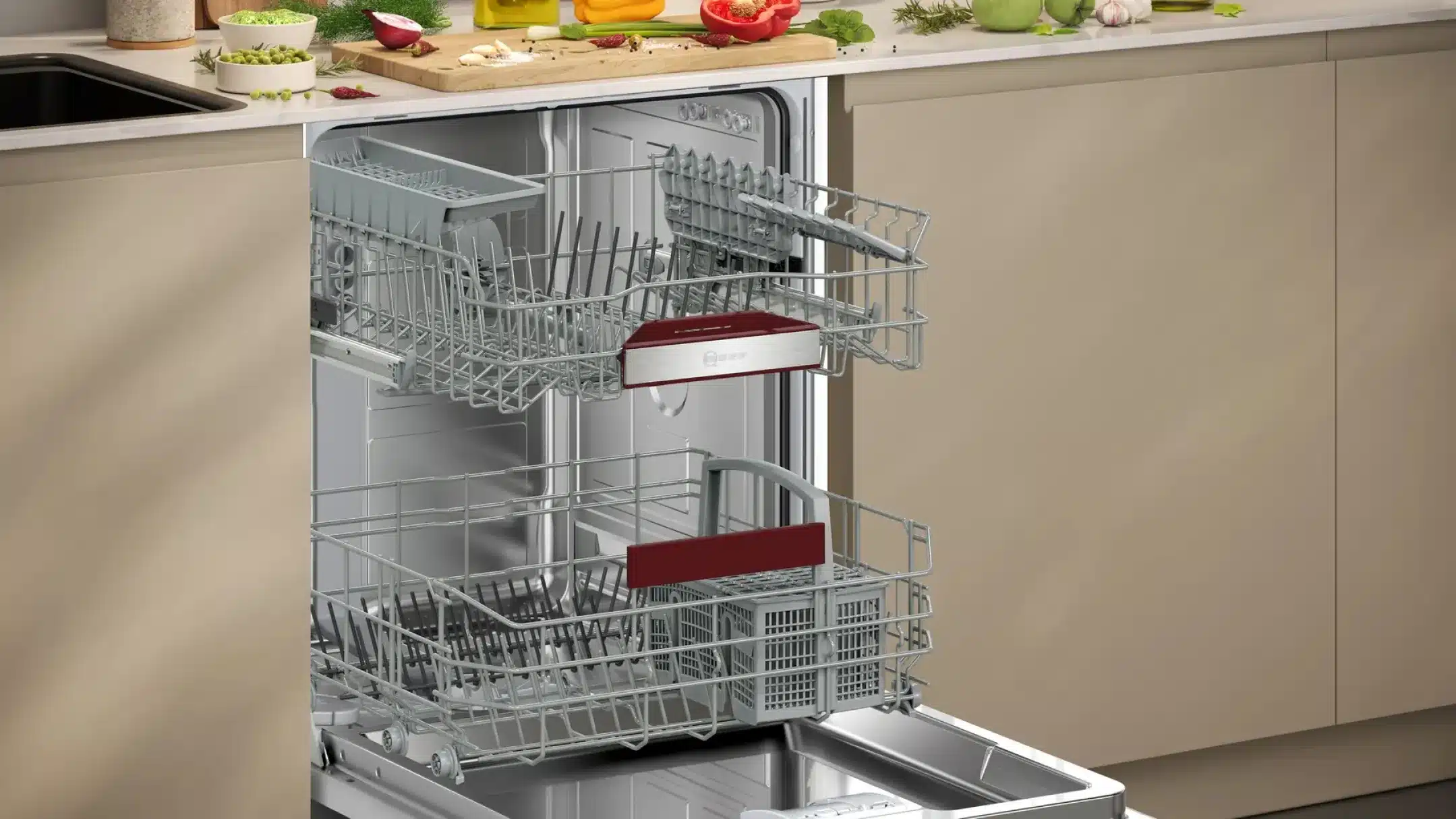 Neff S125EBS16E N50 Onderbouw Vaatwasser 60 cm – 13 couverts, 42 dB, Open Dry, Home Connect