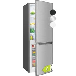 Bomann KG 7359 Koel-vriescombinatie Vrijstaand 142,5 cm – 173 l, RVS-look, Energieklasse C
