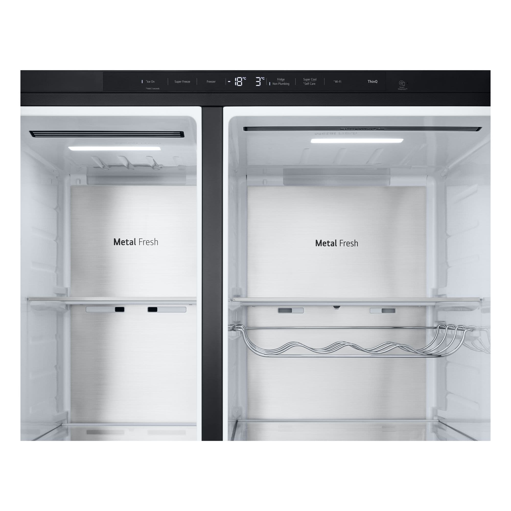 LG GSLE91EVAC Amerikaanse Koelkast Side-by-Side 628 l – Water-/ijsdispenser (geen wateraansluiting nodig), NoFrost